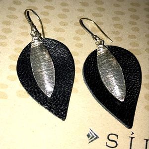 Silpada Layered Leaf Earrings